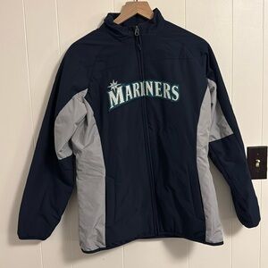 Majestic Navy Seattle Mariners On-Field Thermal Jacket